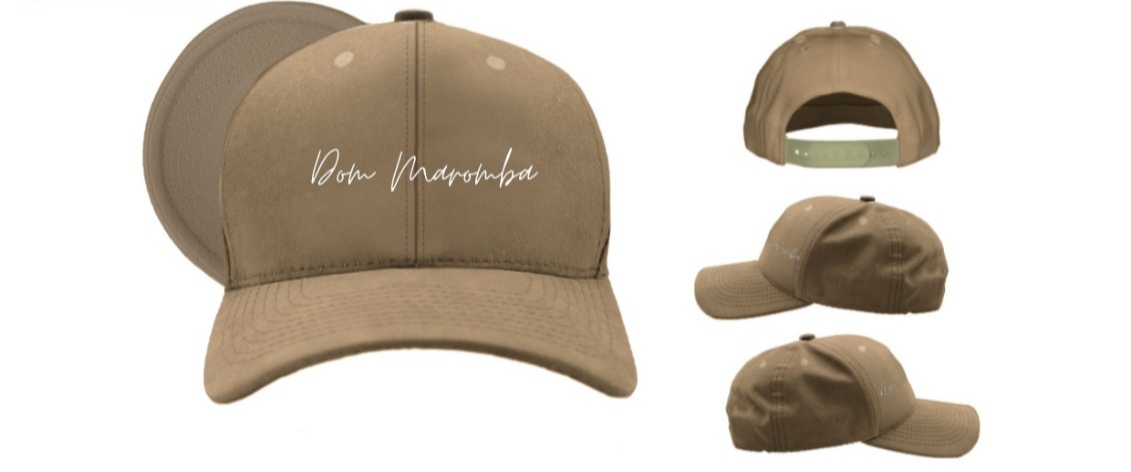 Boné Bege Dom Maromba Estilo Cursivo
