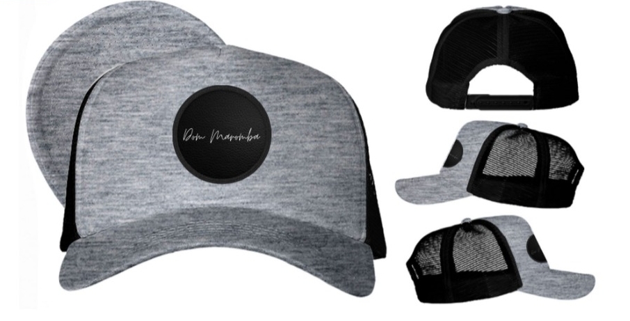 Boné Cinza Claro Dom Maromba Estilo Cursivo