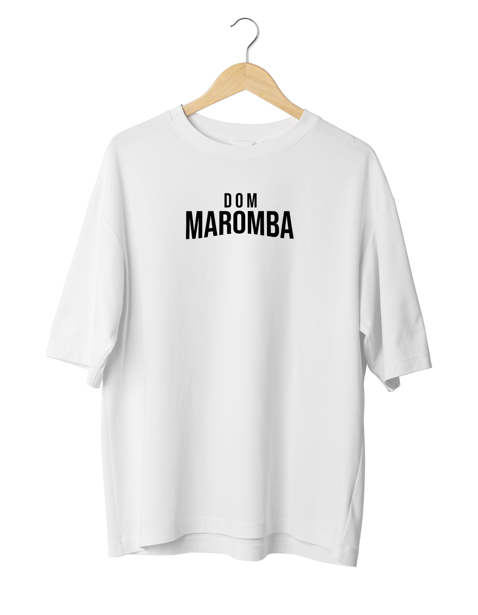 Camiseta Branca Dom Maromba com Logo nas Costas
