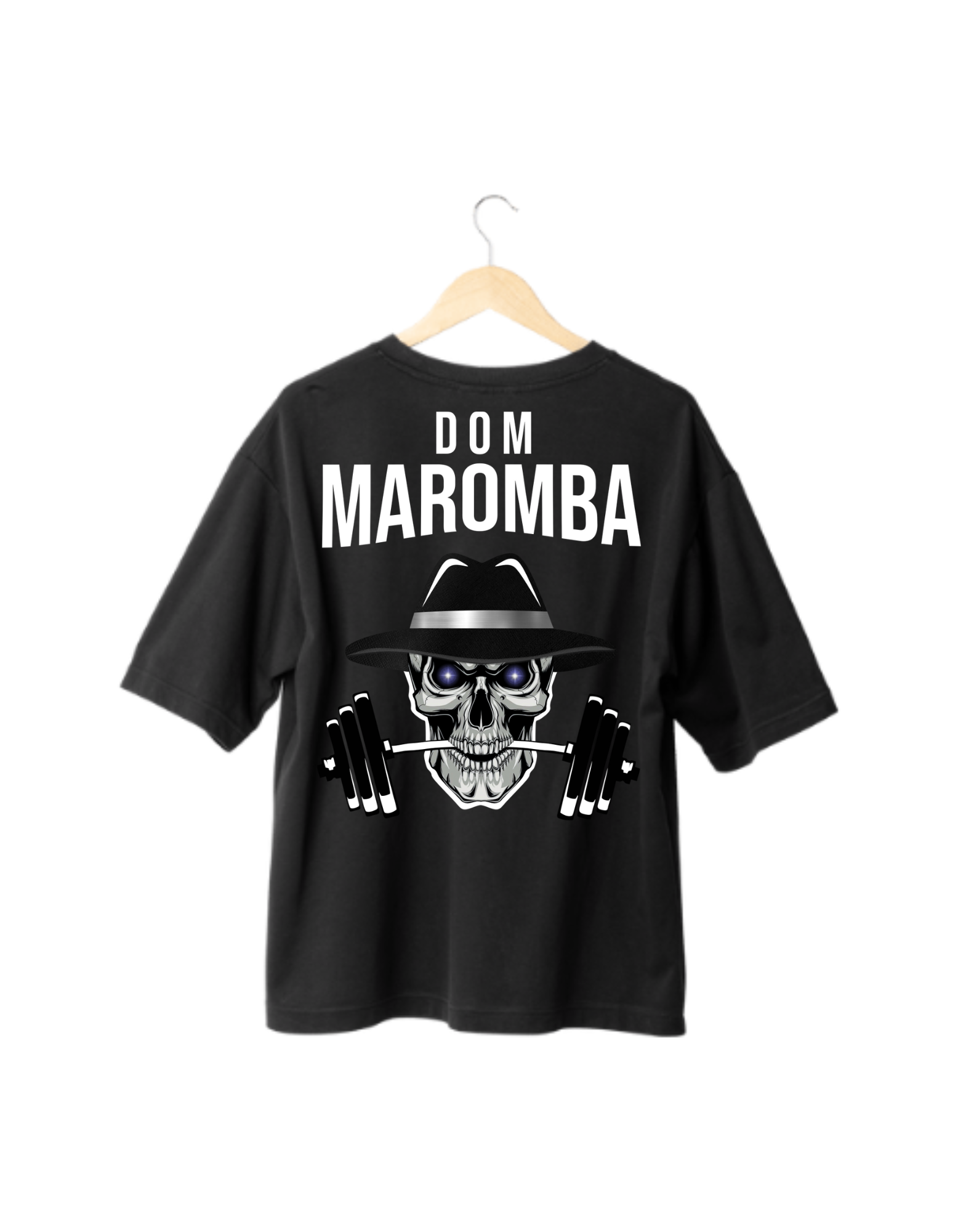 Camiseta Preta Dom Maromba Estilo Padrão - Costas