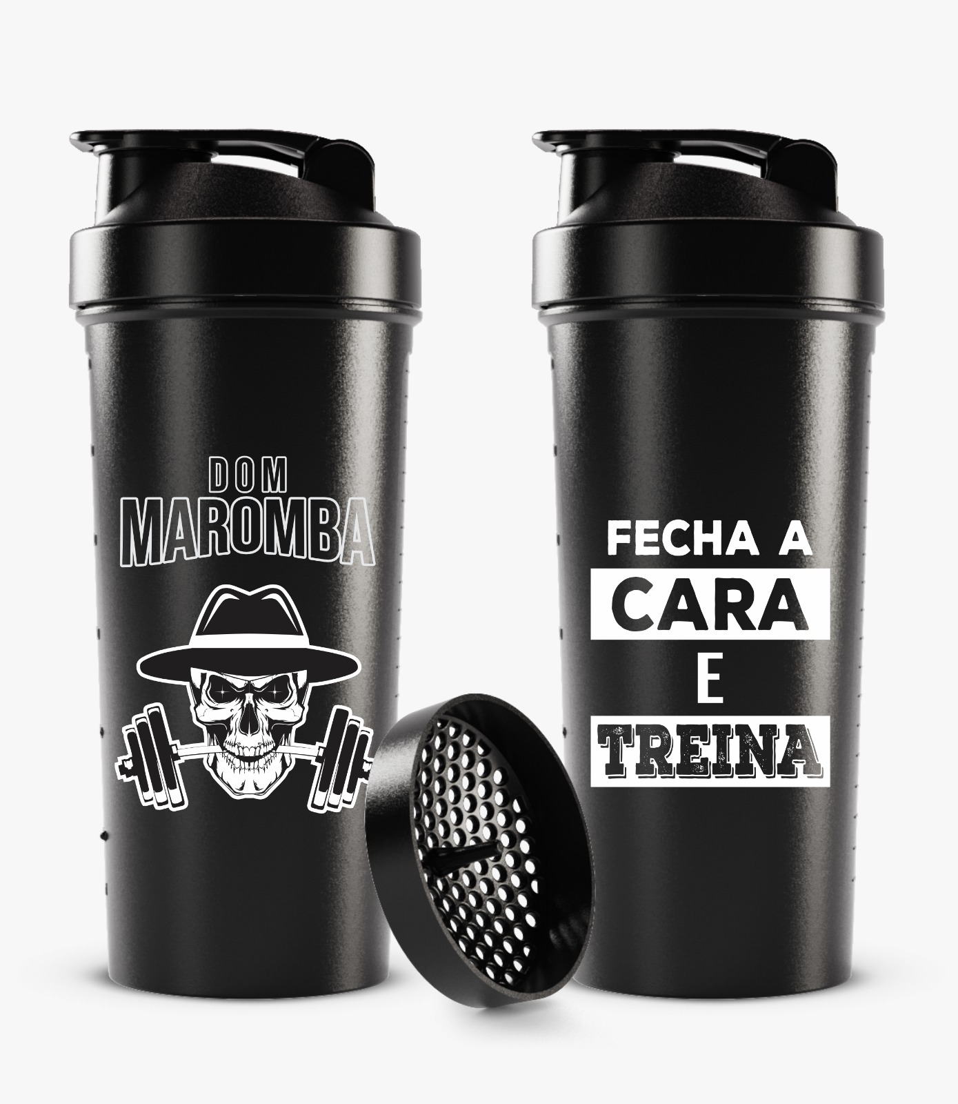 Coqueteleira Preta Dom Maromba com Logo